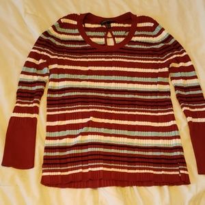 Lane Bryant striped sweater w/keyhole sz 18/20